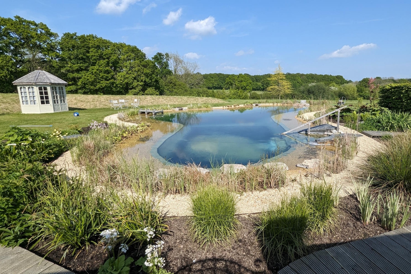 Swimming ponds summer July and August 2024