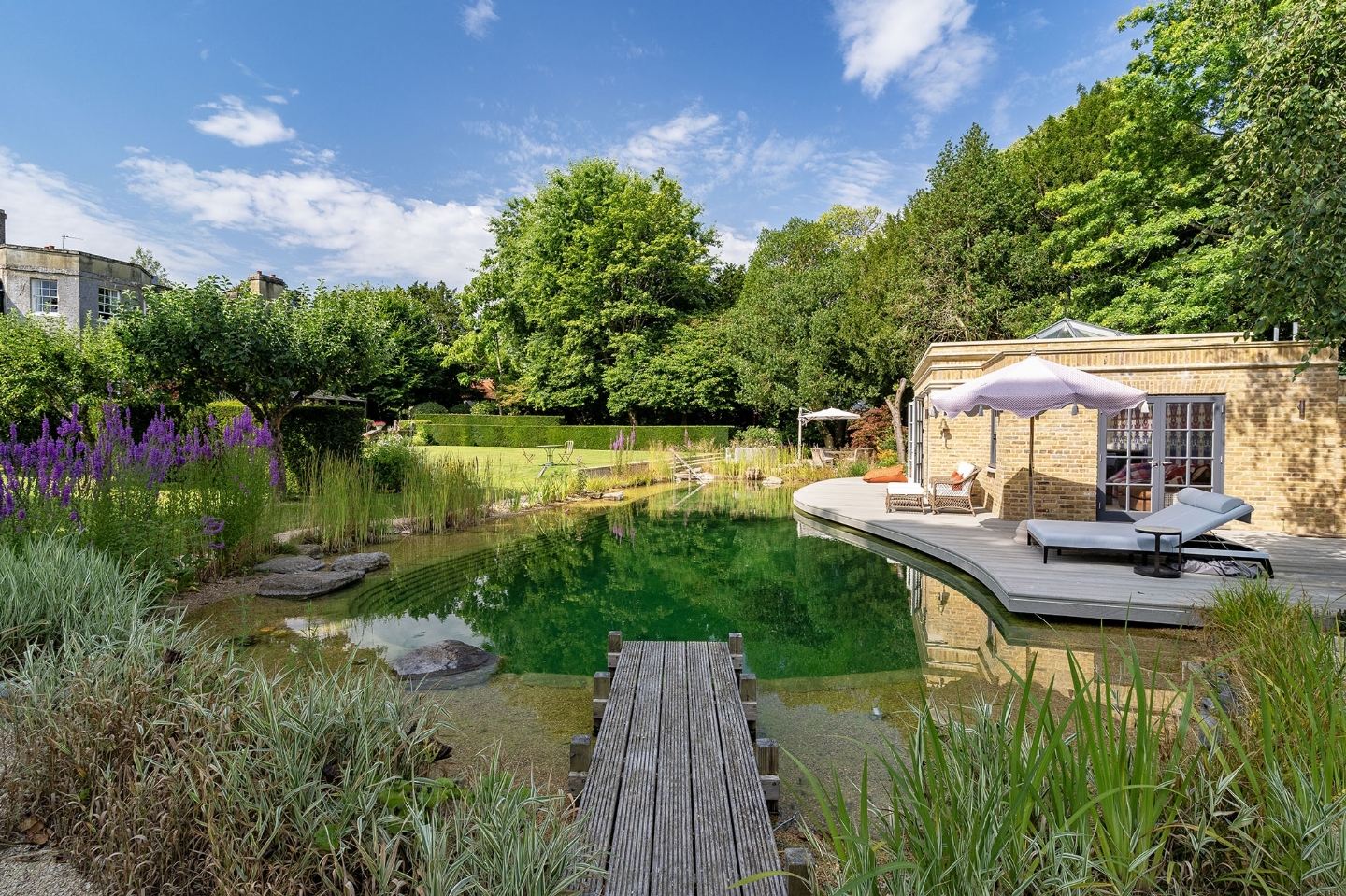 Swimming pond in West Sussex