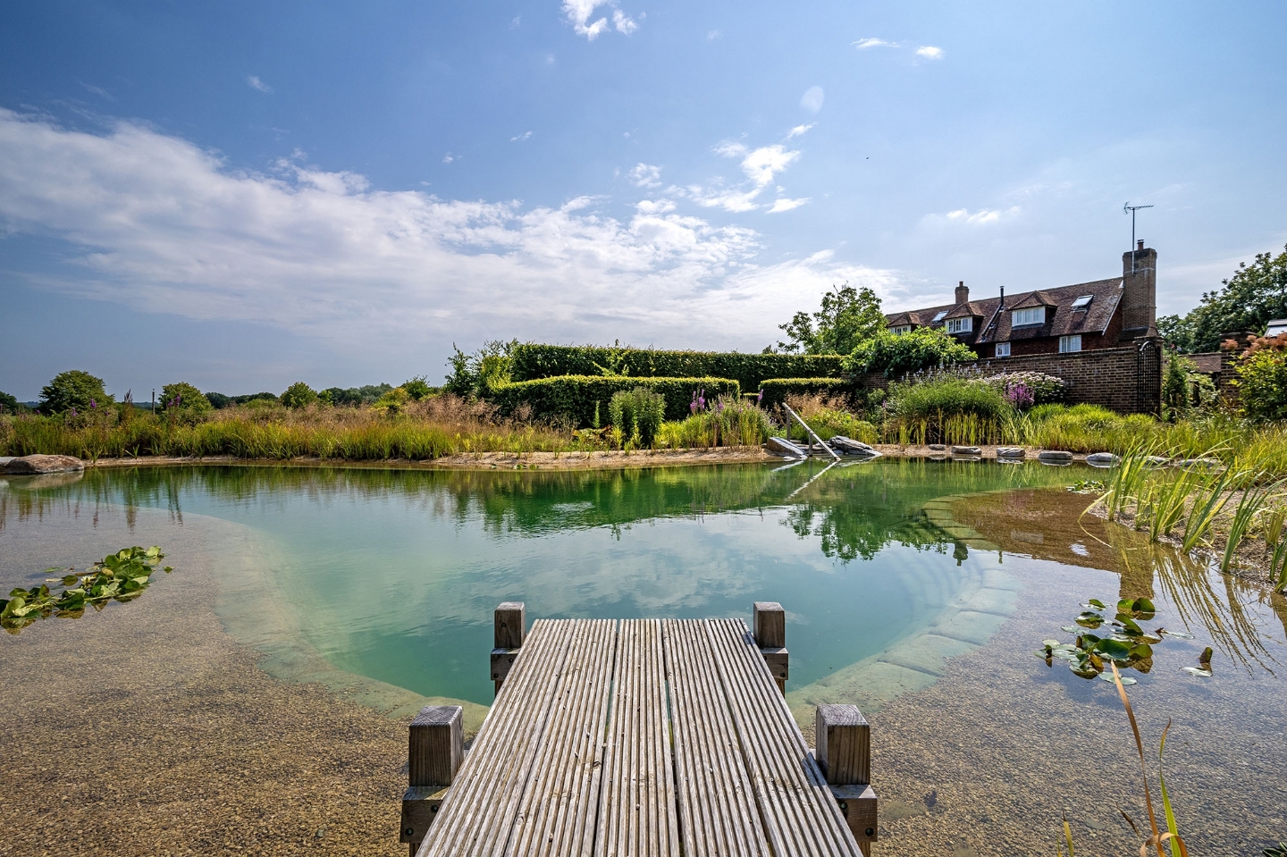 Swimming pond in West Sussex