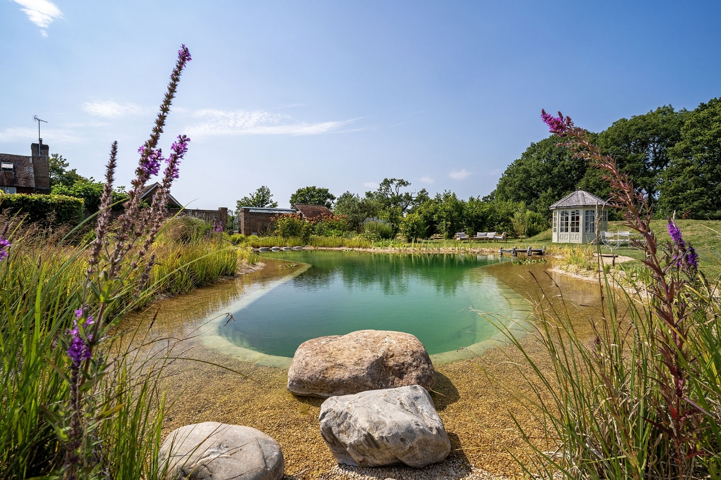 Swimming pond in West Sussex