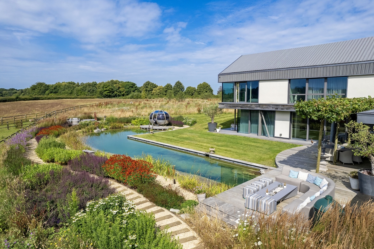 Swimming pond in Surrey